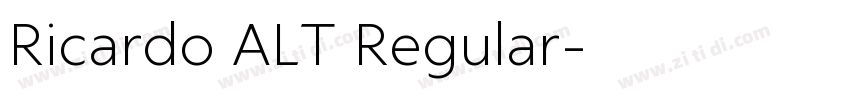 Ricardo ALT Regular字体转换